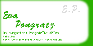 eva pongratz business card